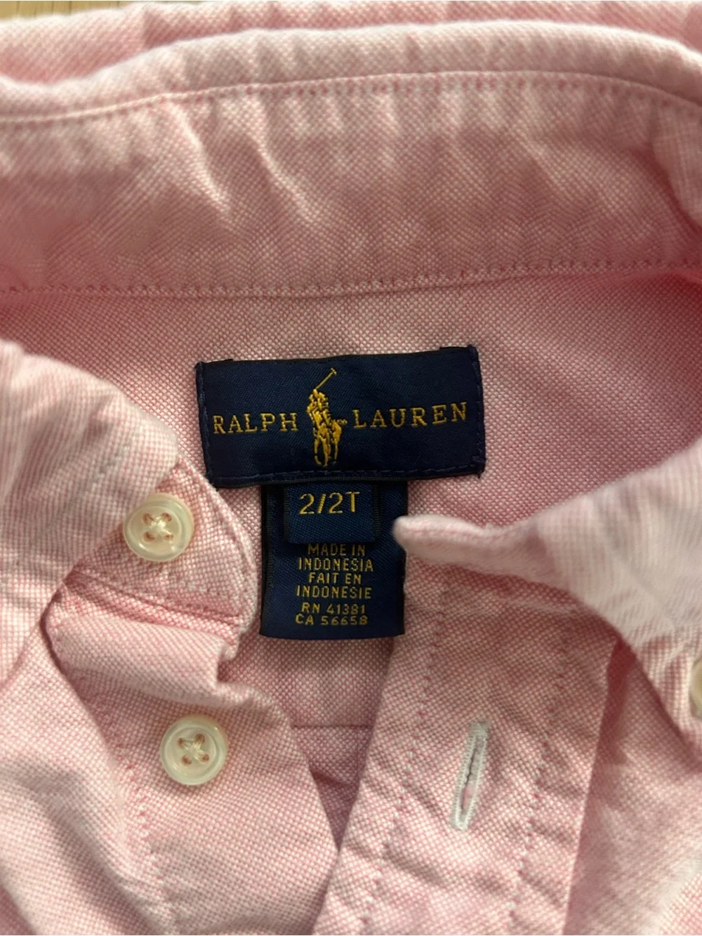 Ralph Lauren Toddler Shirt Bundle 2T & 24M Pink Oxford + Yellow Polo Top